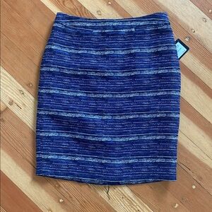 Halogen NWT Blue Woven Knee-Length Pencil Skirt for Work 6‎